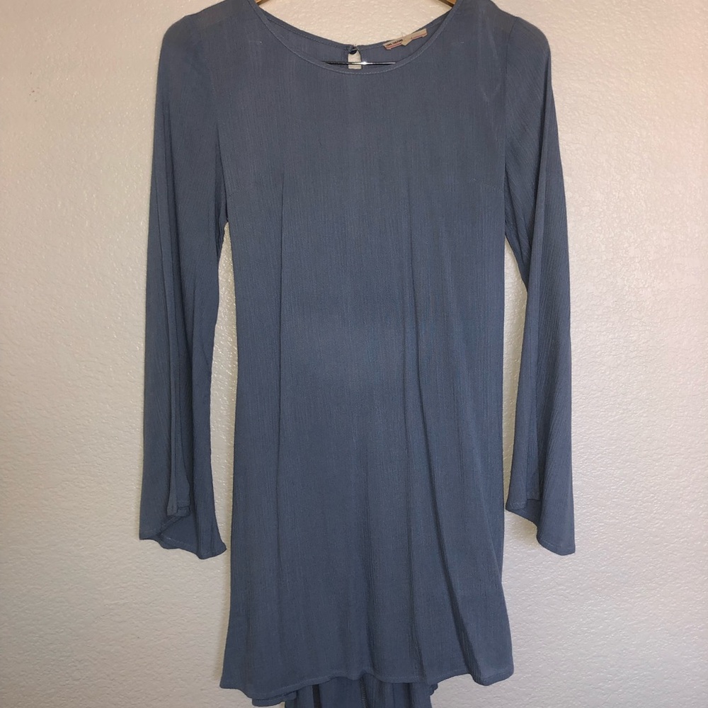 Blue dress with lace back